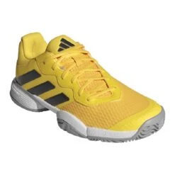 Chaussure Enfant Adidas Barricade Toutes Surfaces Jaune -Tennis Compagnie chaussure enfant adidas barricade toutes surfaces jaune 2