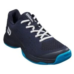 Chaussure Enfant Wilson Rush Pro L Toutes Surfaces Bleu Marine -Tennis Compagnie chaussure enfant wilson rush pro l toutes surfaces bleu marine 2