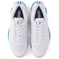 Chaussure Wilson Rush Pro 4.5 Toutes Surfaces Blanc/Bleu -Tennis Compagnie chaussure wilson rush pro 45 toutes surfaces blanc bleu 3