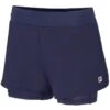 Short Fille Fila Luna 2en1 Bleu Marine -Tennis Compagnie short fille fila luna 2en1 bleu marine