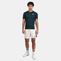 Short Le Coq Sportif Performance New York Beige -Tennis Compagnie short le coq sportif performance new york beige 3