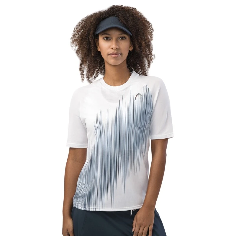 Tee-Shirt Femme Head Performance Blanc/Bleu 3 Tee-Shirt Femme Head Performance Blanc/Bleu