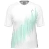 Tee-Shirt Femme Head Performance Blanc/Vert -Tennis Compagnie tee shirt femme head performance blanc vert