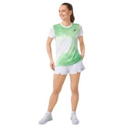 Tee-Shirt Femme Head Tie-Break Blanc/Vert -Tennis Compagnie tee shirt femme head tie break blancvert 4