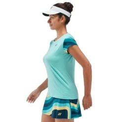 Tee-Shirt Femme Yonex Melbourne 2024 Turquoise -Tennis Compagnie tee shirt femme yonex melbourne 2024 turquoise 4