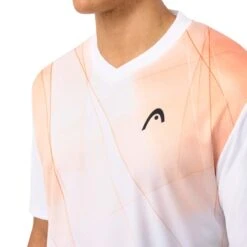 Tee-Shirt Head Topspin Blanc/Orange -Tennis Compagnie tee shirt head topspin blancorange 2